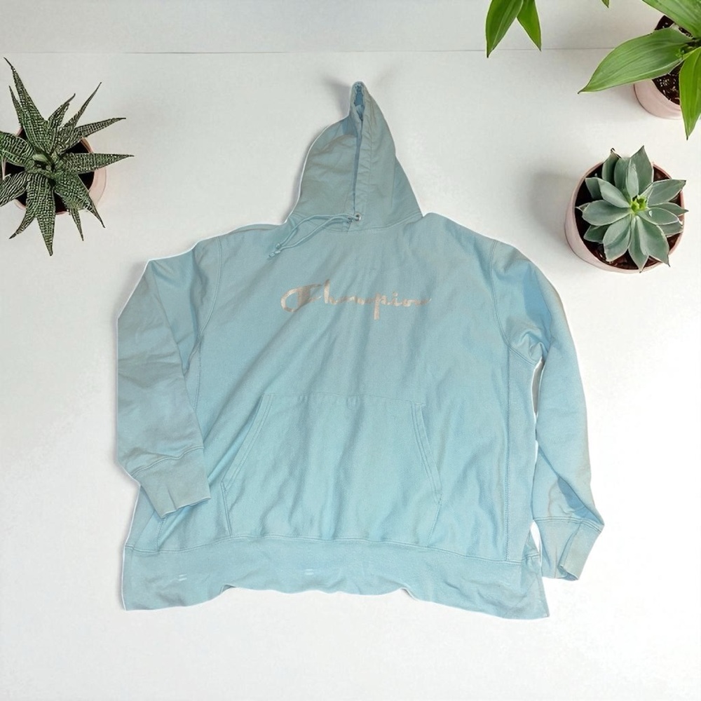 Champion Light Blue Hoodie